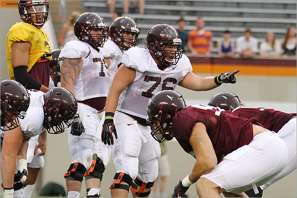 FB. Football Scrimmage at Virginia Tech.