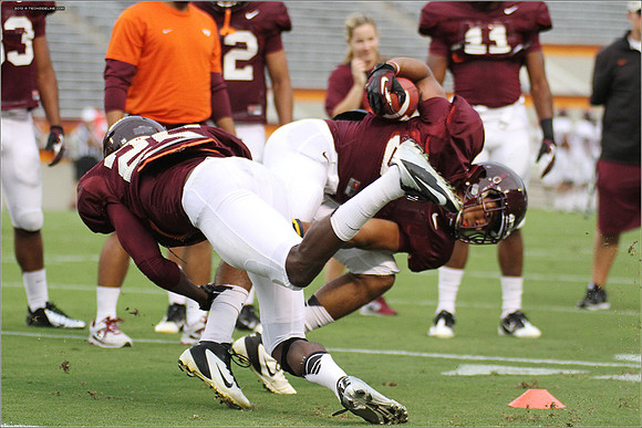 FB. Football Scrimmage at Virginia Tech.