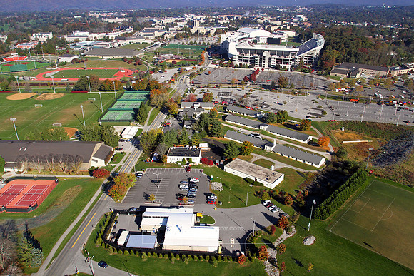 Aerial View of Virginia Tech Main Campus.