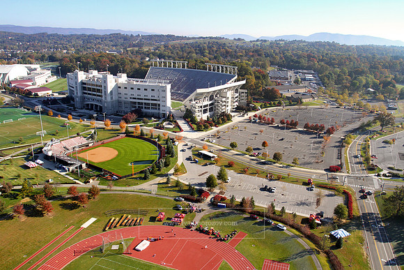 Aerial View of Virginia Tech Main Campus.
