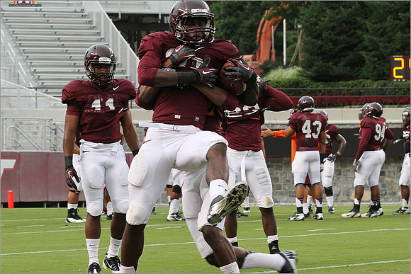 FB. Football Scrimmage at Virginia Tech.