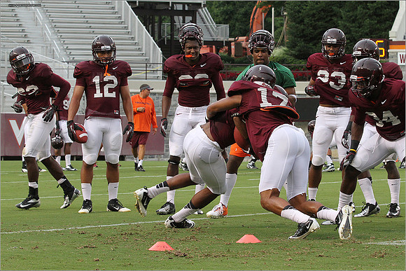 FB. Football Scrimmage at Virginia Tech.