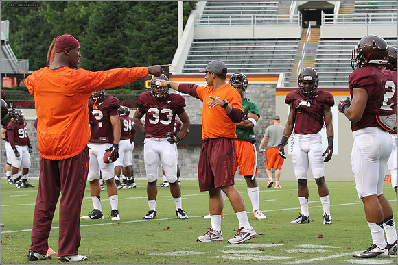 FB. Football Scrimmage at Virginia Tech.