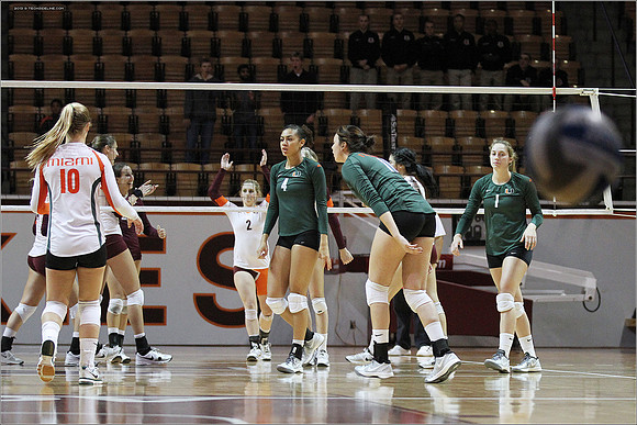 2013.11.08. Miami FL at VT. Volleyball.