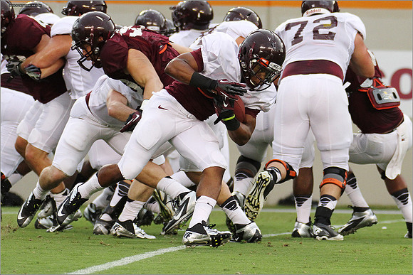FB. Football Scrimmage at Virginia Tech.