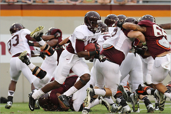 FB. Football Scrimmage at Virginia Tech.