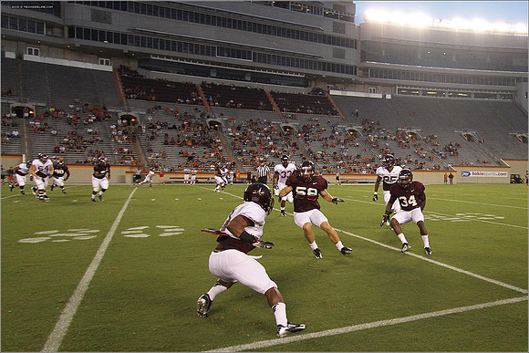 FB. Football Scrimmage at Virginia Tech.