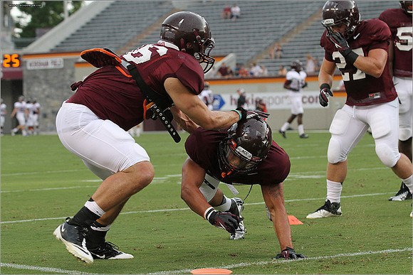 FB. Football Scrimmage at Virginia Tech.