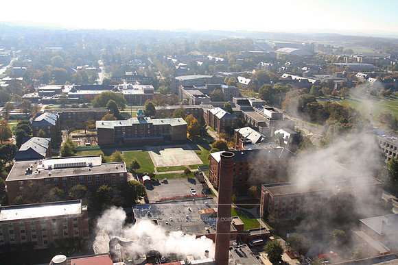 Aerial View of Virginia Tech Main Campus.