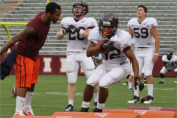 FB. Football Scrimmage at Virginia Tech.