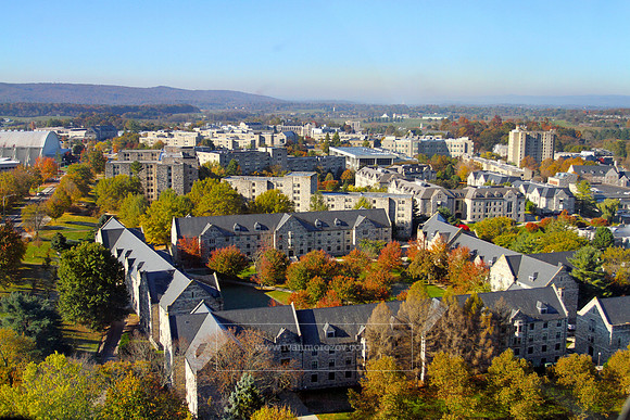 Aerial View of Virginia Tech Main Campus.