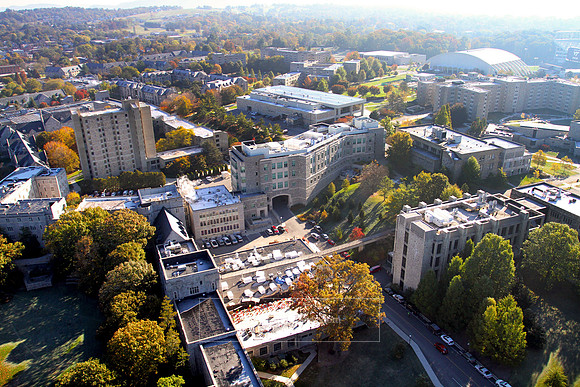 Aerial View of Virginia Tech Main Campus.