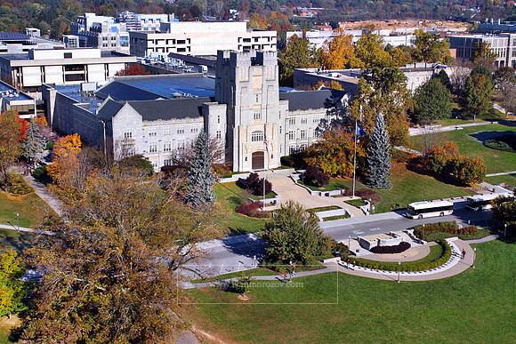 Aerial View of Virginia Tech Main Campus.