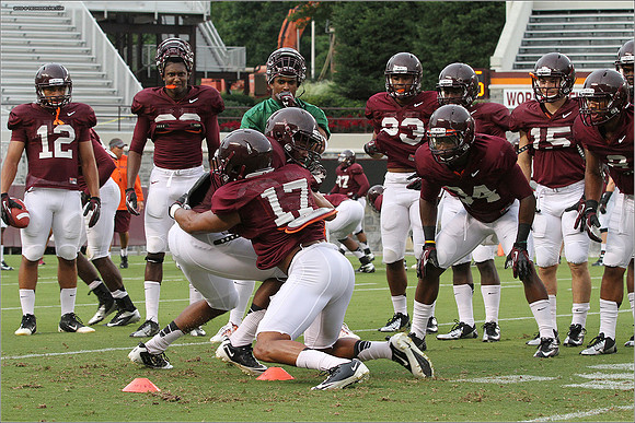 FB. Football Scrimmage at Virginia Tech.