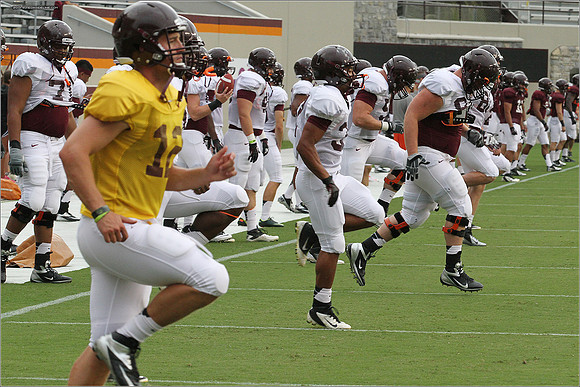 FB. Football Scrimmage at Virginia Tech.