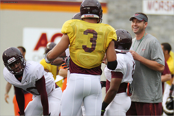 FB. Football Scrimmage at Virginia Tech.