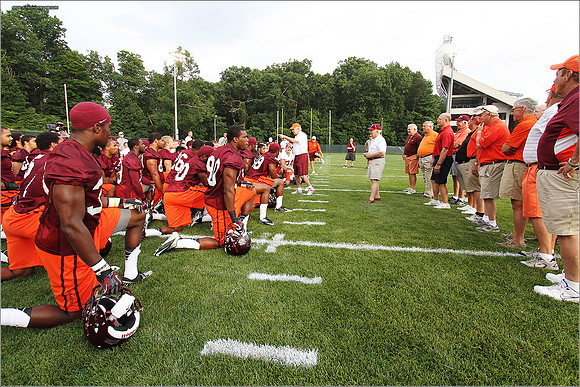 FB. Virginia Tech. Scrimmage