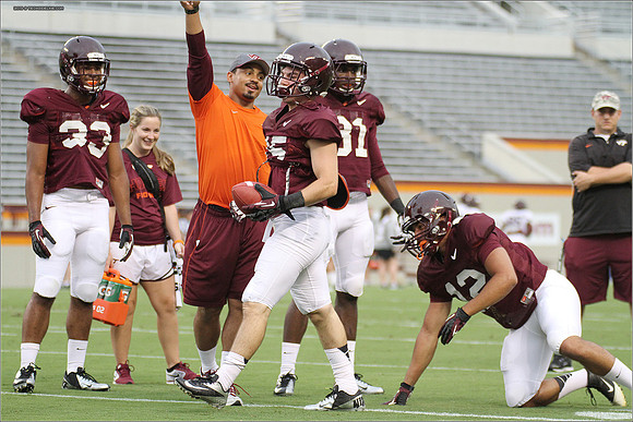 FB. Football Scrimmage at Virginia Tech.
