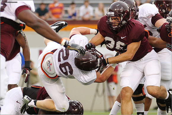 FB. Football Scrimmage at Virginia Tech.