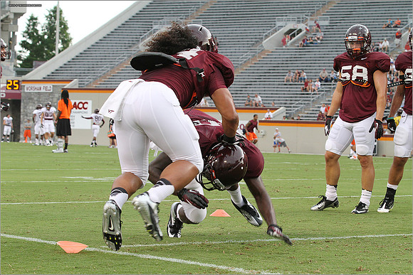 FB. Football Scrimmage at Virginia Tech.