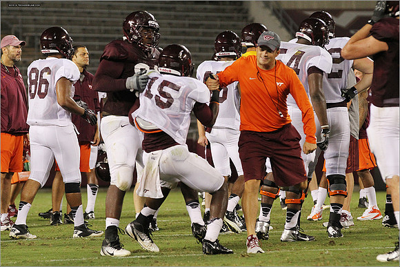 FB. Football Scrimmage at Virginia Tech.