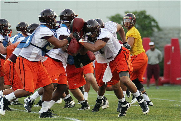 FB. Virginia Tech. Scrimmage