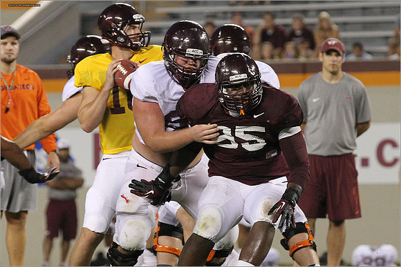 FB. Football Scrimmage at Virginia Tech.