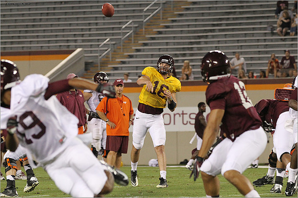 FB. Football Scrimmage at Virginia Tech.