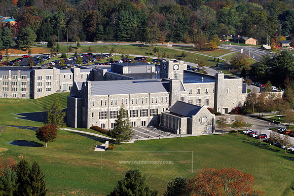 Aerial View of Virginia Tech Main Campus.