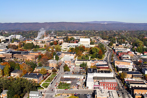 Aerial View of Virginia Tech Main Campus.