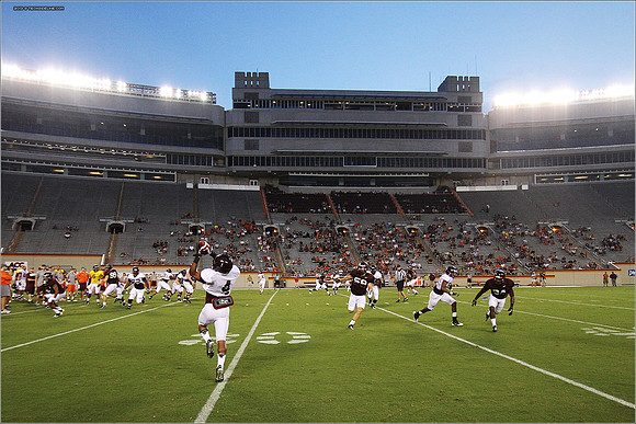 FB. Football Scrimmage at Virginia Tech.