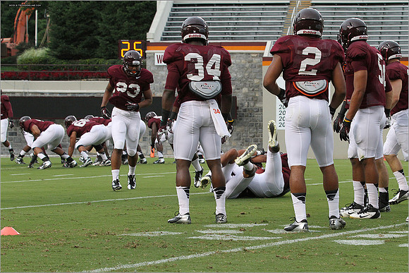 FB. Football Scrimmage at Virginia Tech.