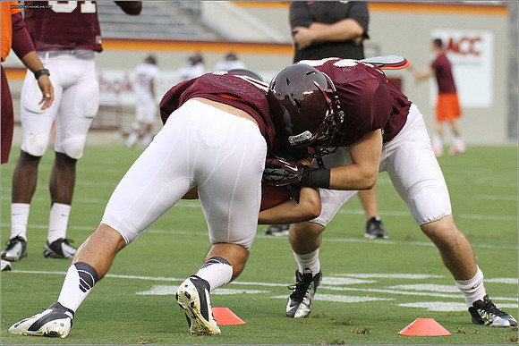FB. Football Scrimmage at Virginia Tech.