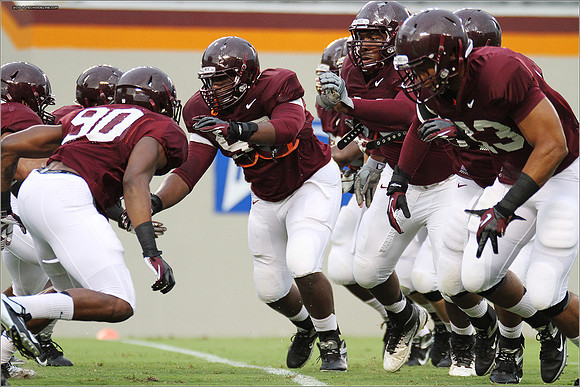 FB. Football Scrimmage at Virginia Tech.