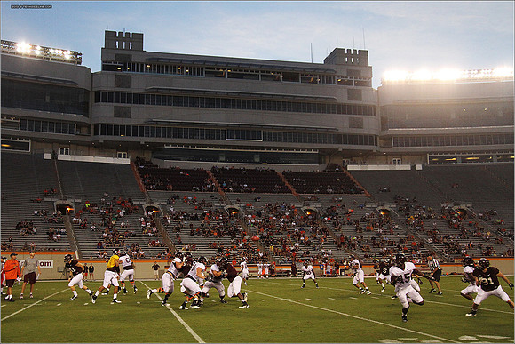 FB. Football Scrimmage at Virginia Tech.