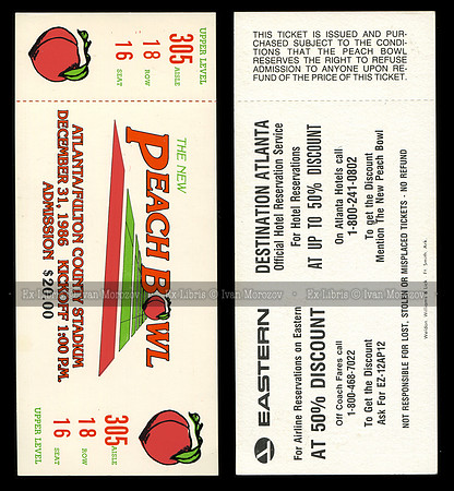 1986. Peach Bowl.