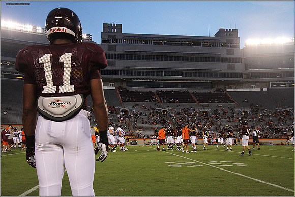 FB. Football Scrimmage at Virginia Tech.