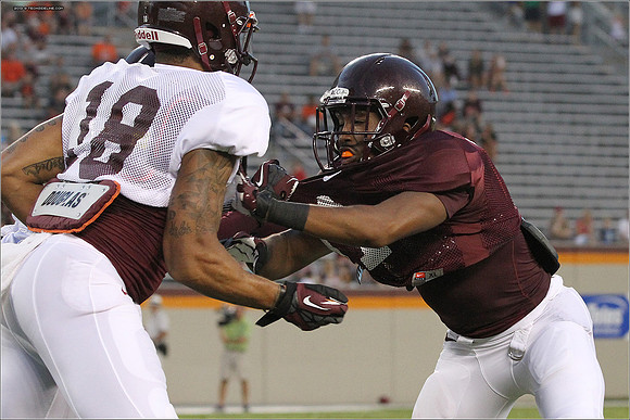 FB. Football Scrimmage at Virginia Tech.