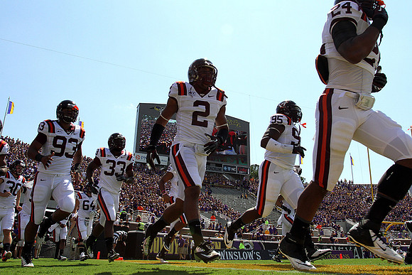2013.09.14. Virginia Tech (Hokies) at East Carolina University (Pirates). Dowdy-Ficklen Stadium, Greenville, NC. Final score: Virginia Tech 15, ECU 10.