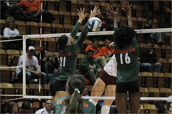 2013.11.08. Miami FL at VT. Volleyball.