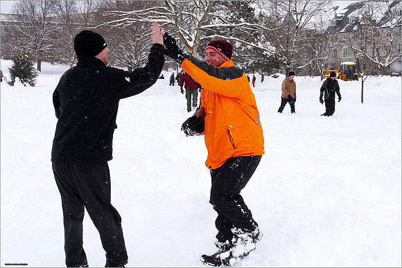Snow on Campus. Virginia Tech.
