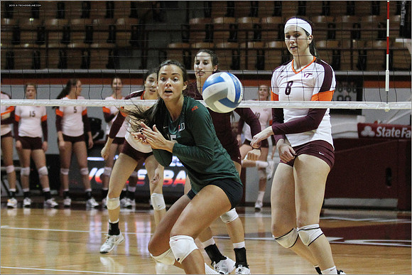 2013.11.08. Miami FL at VT. Volleyball.