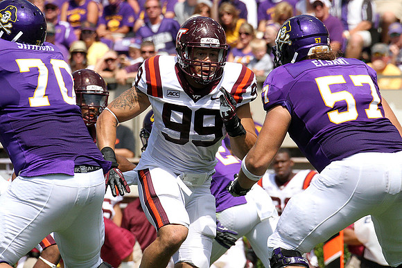 2013.09.14. Virginia Tech (Hokies) at East Carolina University (Pirates). Dowdy-Ficklen Stadium, Greenville, NC. Final score: Virginia Tech 15, ECU 10.