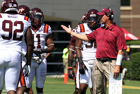 2013.09.14. Virginia Tech (Hokies) at East Carolina University (Pirates). Dowdy-Ficklen Stadium, Greenville, NC. Final score: Virginia Tech 15, ECU 10.
