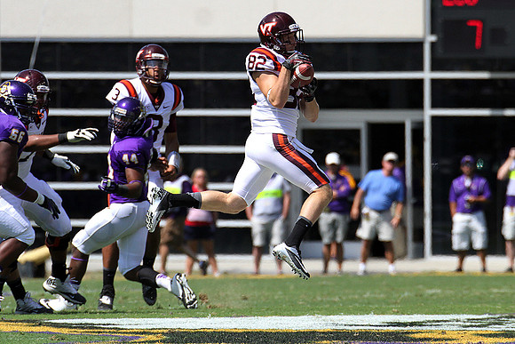 2013.09.14. Virginia Tech (Hokies) at East Carolina University (Pirates). Dowdy-Ficklen Stadium, Greenville, NC. Final score: Virginia Tech 15, ECU 10.
