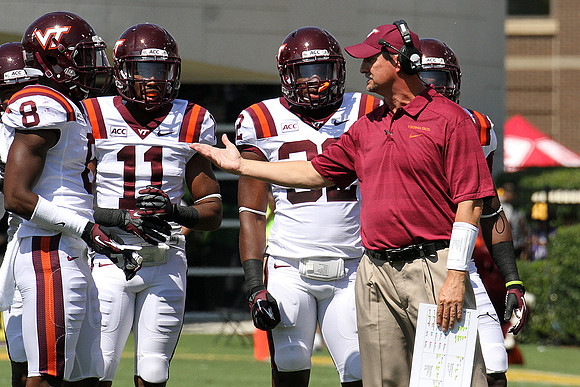 2013.09.14. Virginia Tech (Hokies) at East Carolina University (Pirates). Dowdy-Ficklen Stadium, Greenville, NC. Final score: Virginia Tech 15, ECU 10.