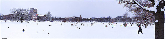 Snow on Campus. Virginia Tech.