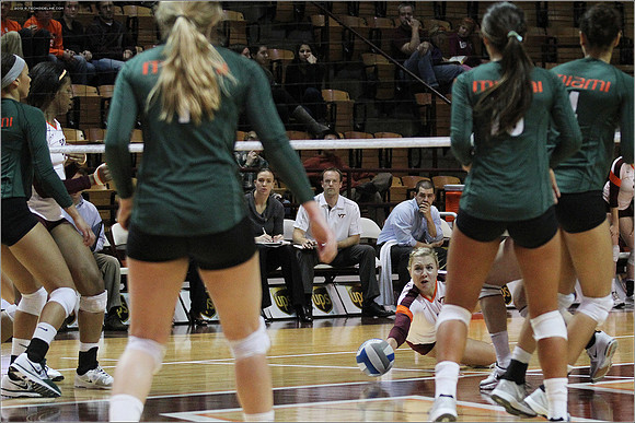 2013.11.08. Miami FL at VT. Volleyball.