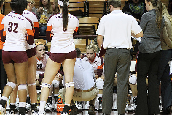 2013.11.08. Miami FL at VT. Volleyball.
