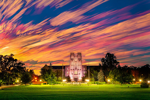 2021.06.14. Sunset time lapse at Burruss Hall.